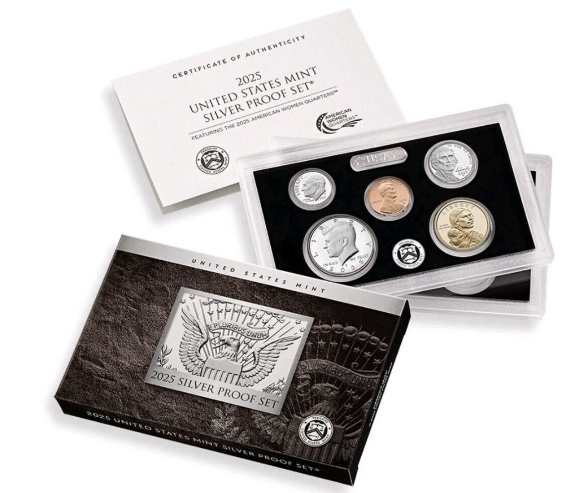 2025 US United States Mint Silver Proof 10 Coin Set 25RH S LAST PENNY + QUARTERS