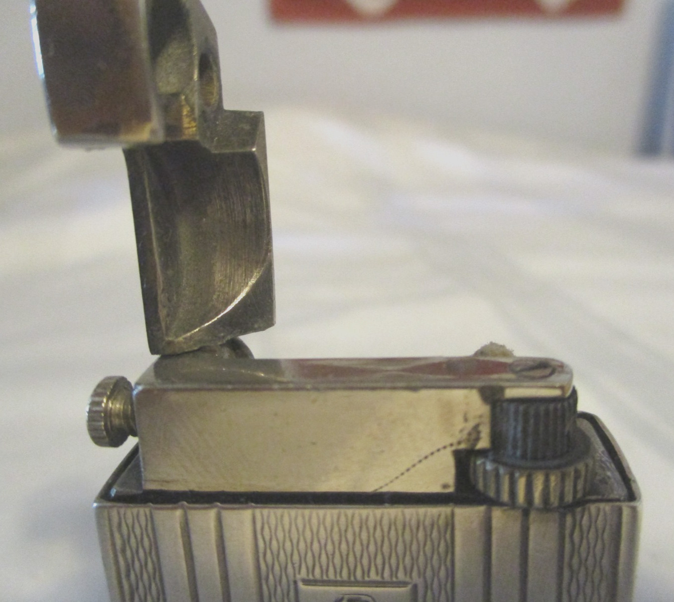 Art Deco Heavy Silver Lighter with Hall Marks ( Gamma) ?
