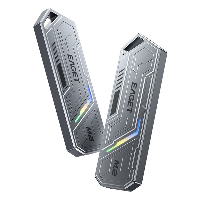 EAGET M.2 NVMe SSD External Portable Enclosure Case Fits PCIe 2280/2242/2230