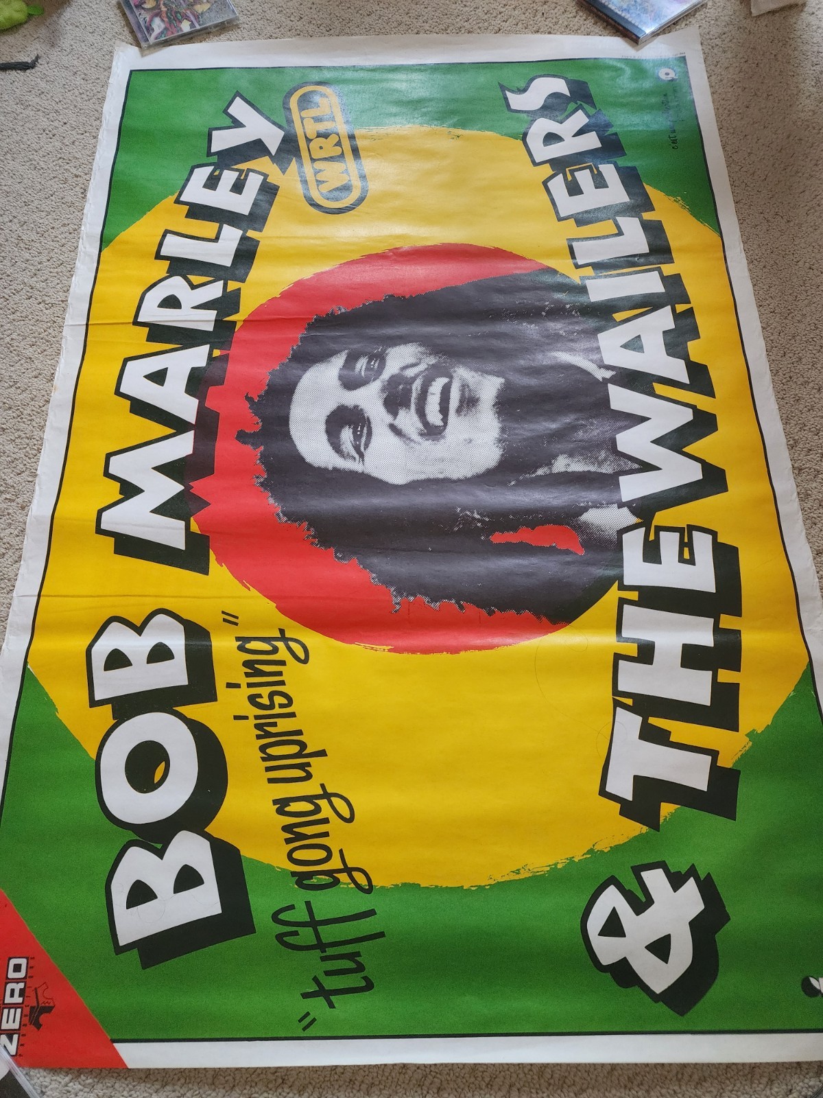 Rare Bob Marley & The Wailers FR 1980 Uprising Tour promo poster Island Reggae