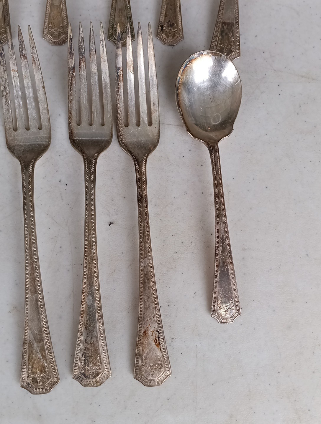 11 Pcs NSC EPNS Vintage Silver Plate Flatware Silverware Forks & Spoons