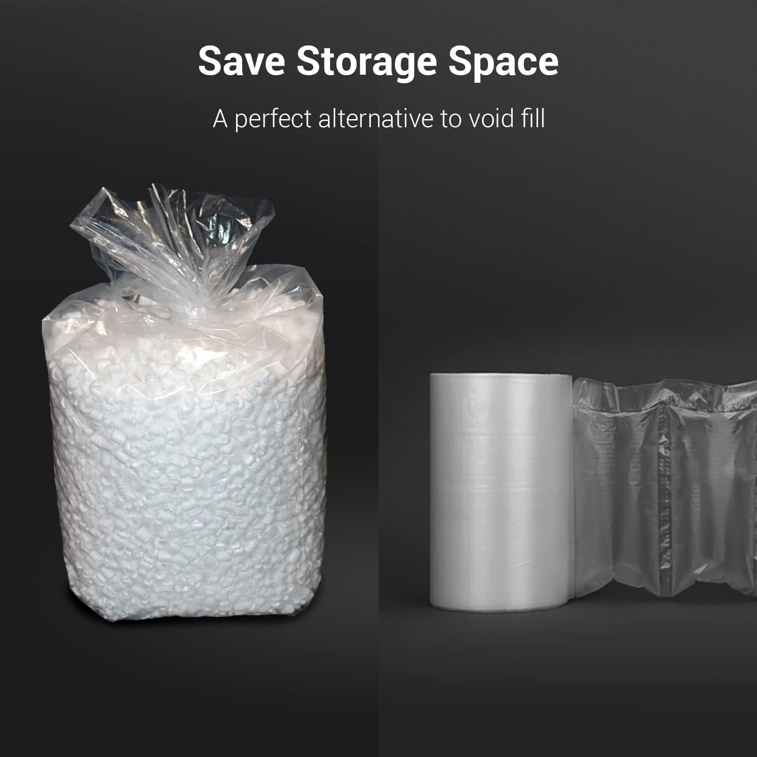 Air Pillow Film Bubble Cushion Roll Wrap Packaging 3000pc 984ft x 4" x 8"