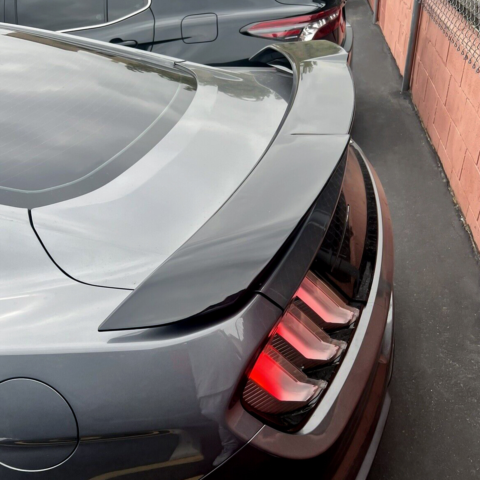 Gloss Black Painted Rear Trunk Spoiler Wing GT-Style For Ford Mustang 2 Dr 15-22