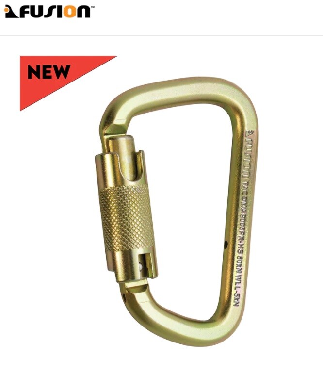 Fusion Tacoma triple lock Carabiner Extra Duty 60kN - 13400Lb HIGH STRENGTH GATE