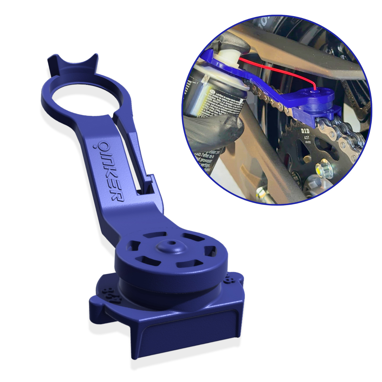 Oinker® Chain Lube Applicator Tool for Precise Lubrication of Motorcycle Chains