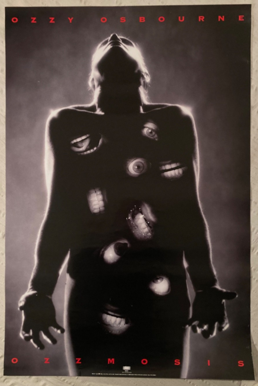 Ozzy Osbourne 1995 Promo Poster Ozzmosis Black Sabbath J