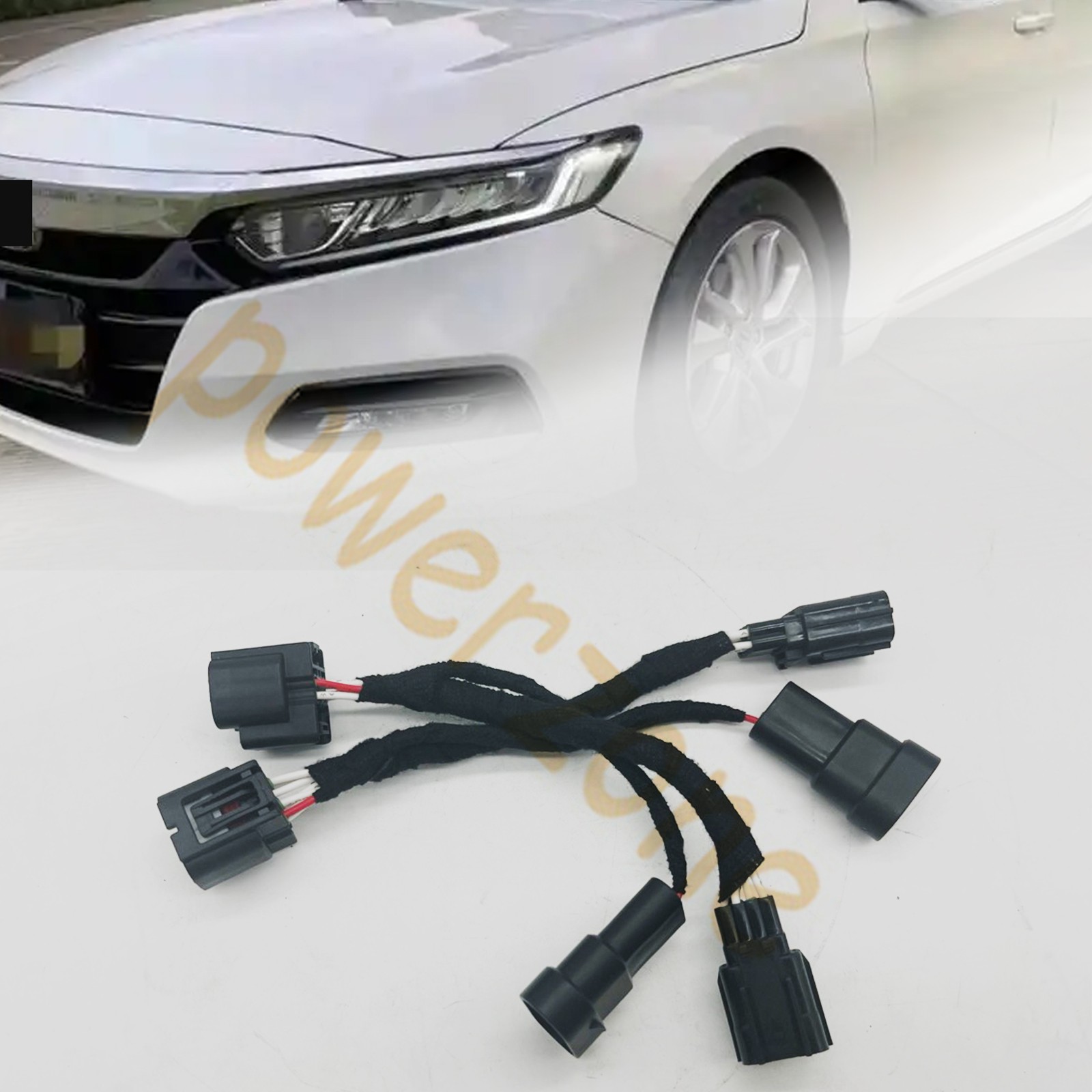 Adapter Wire Harness For 2018-2021 Honda Accord Headlight Halogen Upgrade To LED
