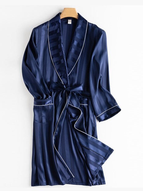 FREE SHIPPING   Mens Satin Robe Silk Robe satin Gown Satin Silk Pajama Lounge PJ