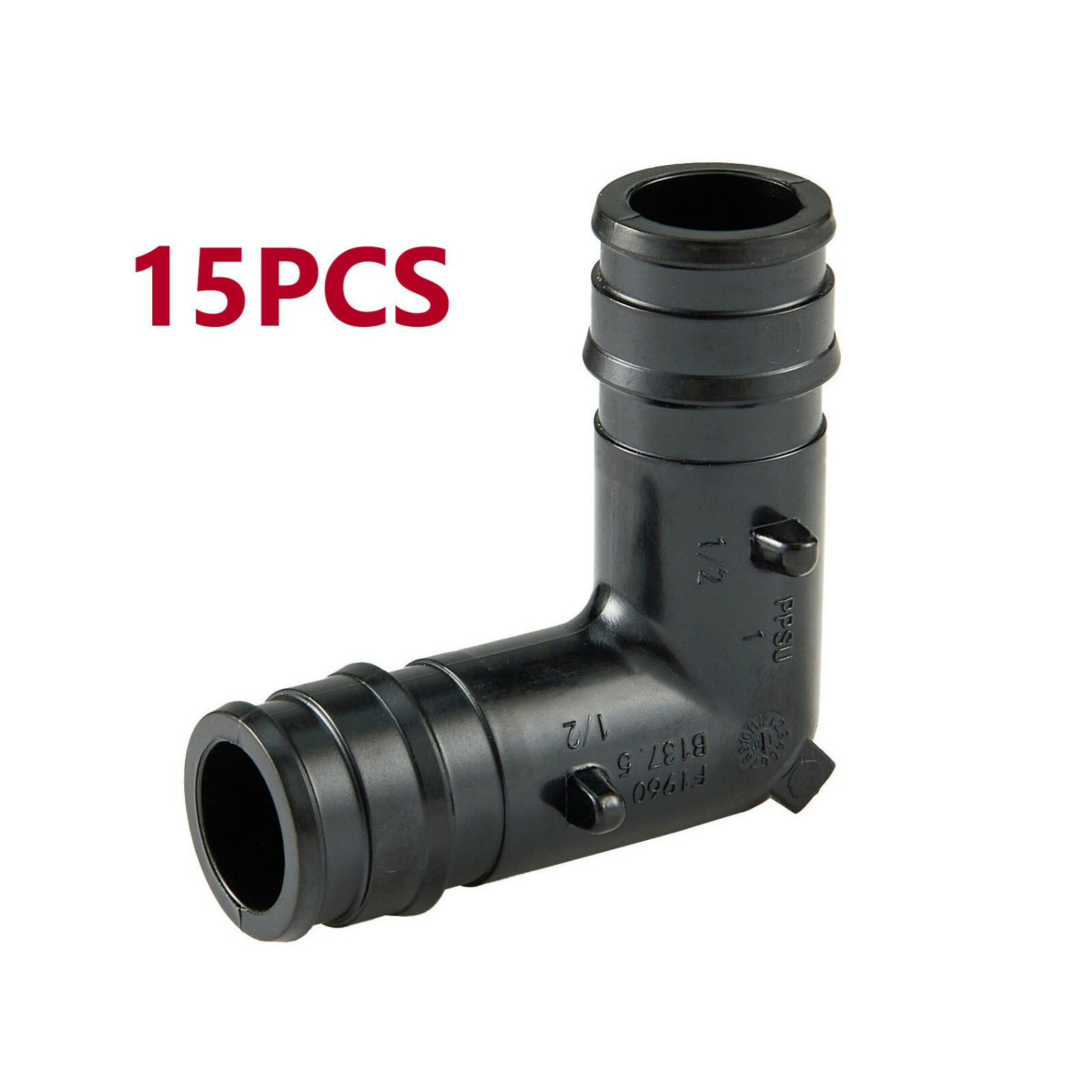 EFIELD 15PCS  Poly PPSU Pex-A Expansion Fitting 1/2" X 1/2" Elbow, Lead Free