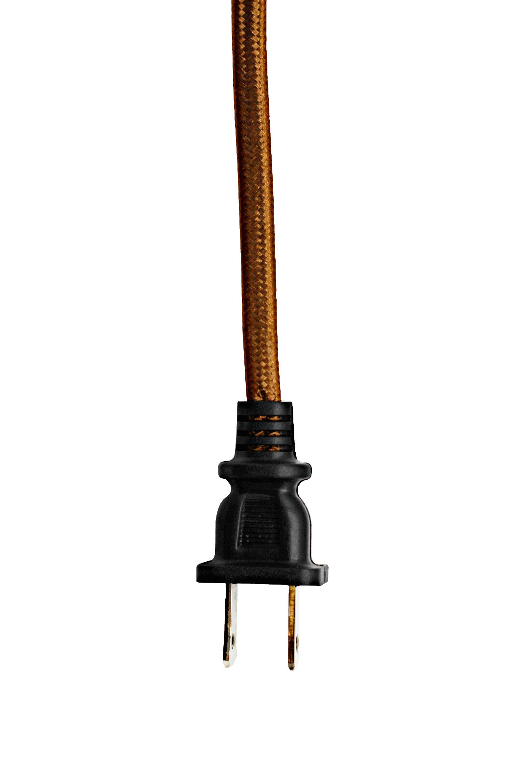 8 ft Brown Rayon Cloth Covered Electric Lamp Cord w/ End Plug, DIY Lamp Repair