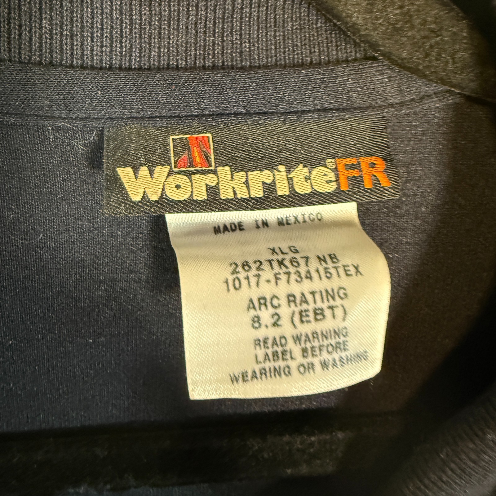 Workrite 2112 FR Shirt Men's XL Blue Long Sleeve Work Polo