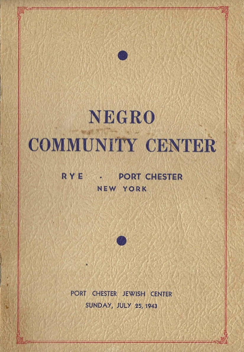 Vintage 1943~African American Community Center~Program~Rye~Port Chester New York