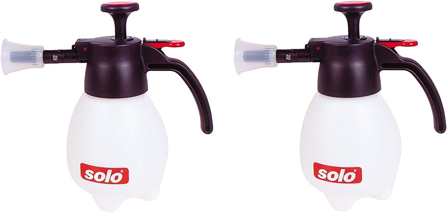 Solo One-Hand Pressure Sprayer with Ergonomic Grip, 1 L (Pack of 2)