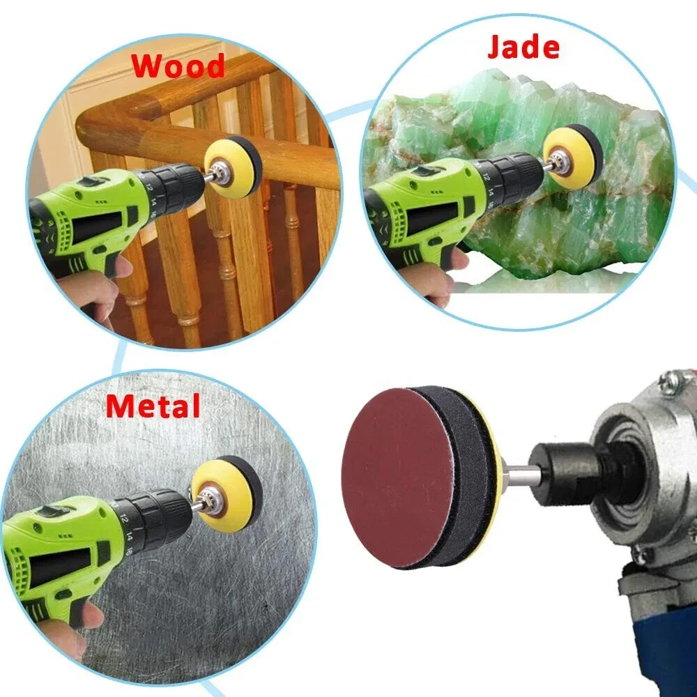 306PC 2 inch Sanding Discs Dry Hook Loop 80-3000 Grit for Drill Die Grinder US