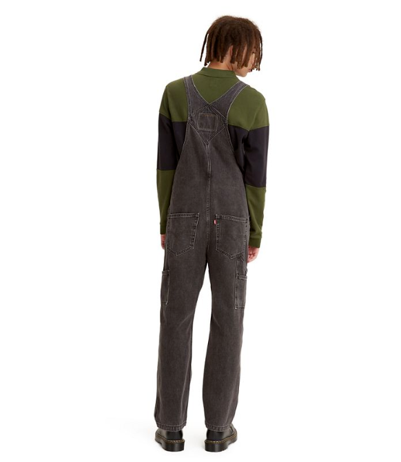 Levi's Relaxed Straight Fit Overalls Faded Gray Many Sizes NWT RT$79.50