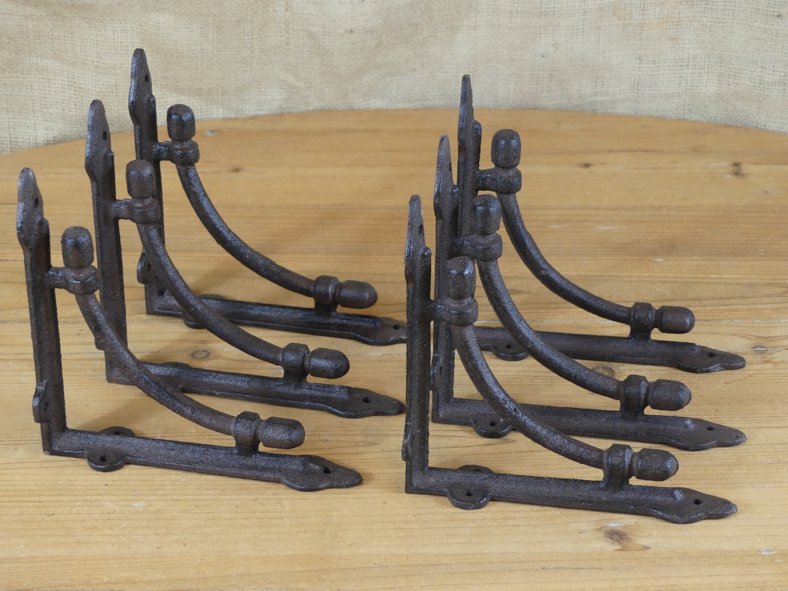 6 Bookshelf Brackets Corbels Wall Cast Iron Rustic Farmhouse 6 1/2" X 6 1/2"