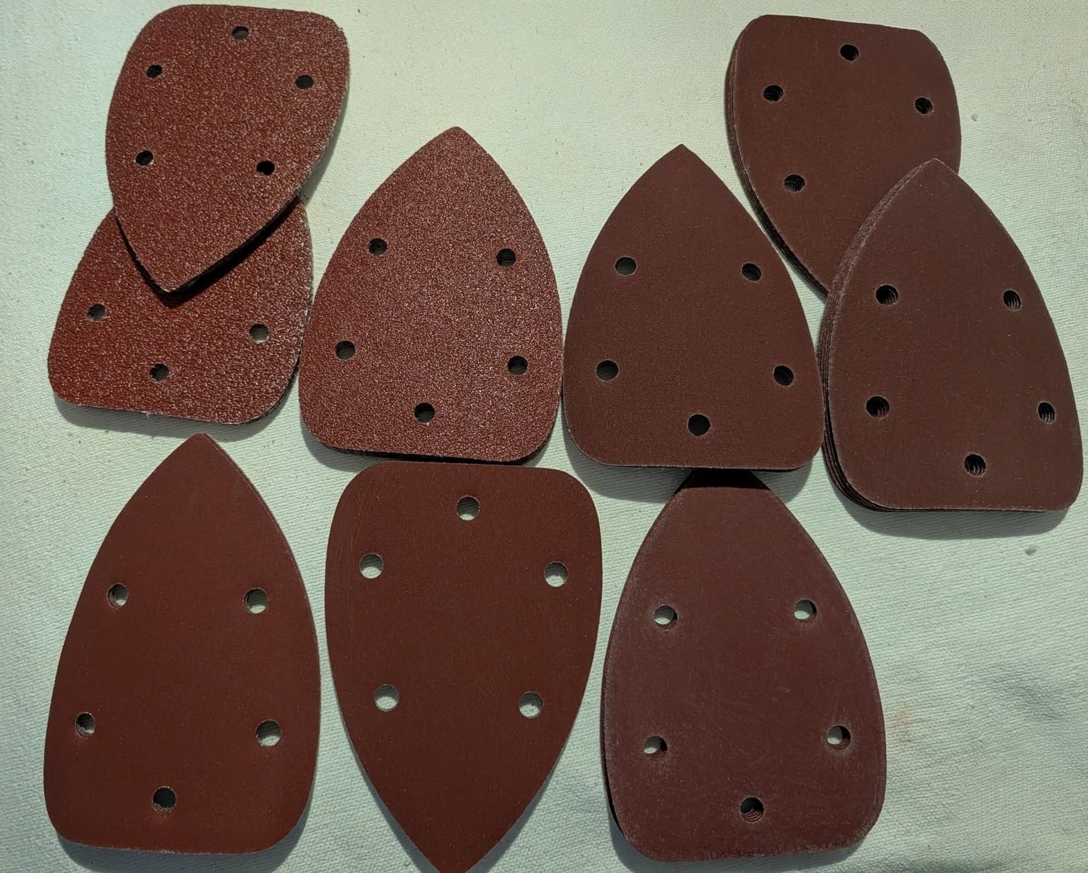 55Pcs Mouse Detail Sander Sandpaper Premium Triangle Sanding Pads 9 Grits 40-800