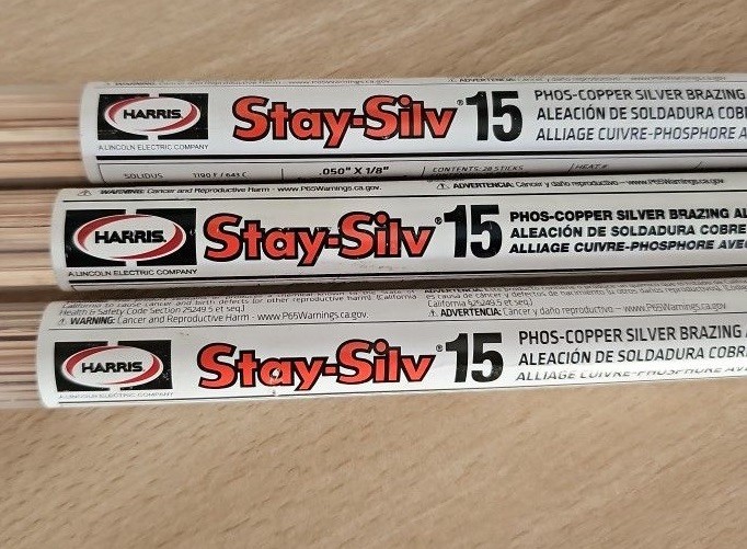 Harris Stay-Silv 15% Flat Brazing Rods (28 Sticks per Tube) .050” X 1/8” X 20”