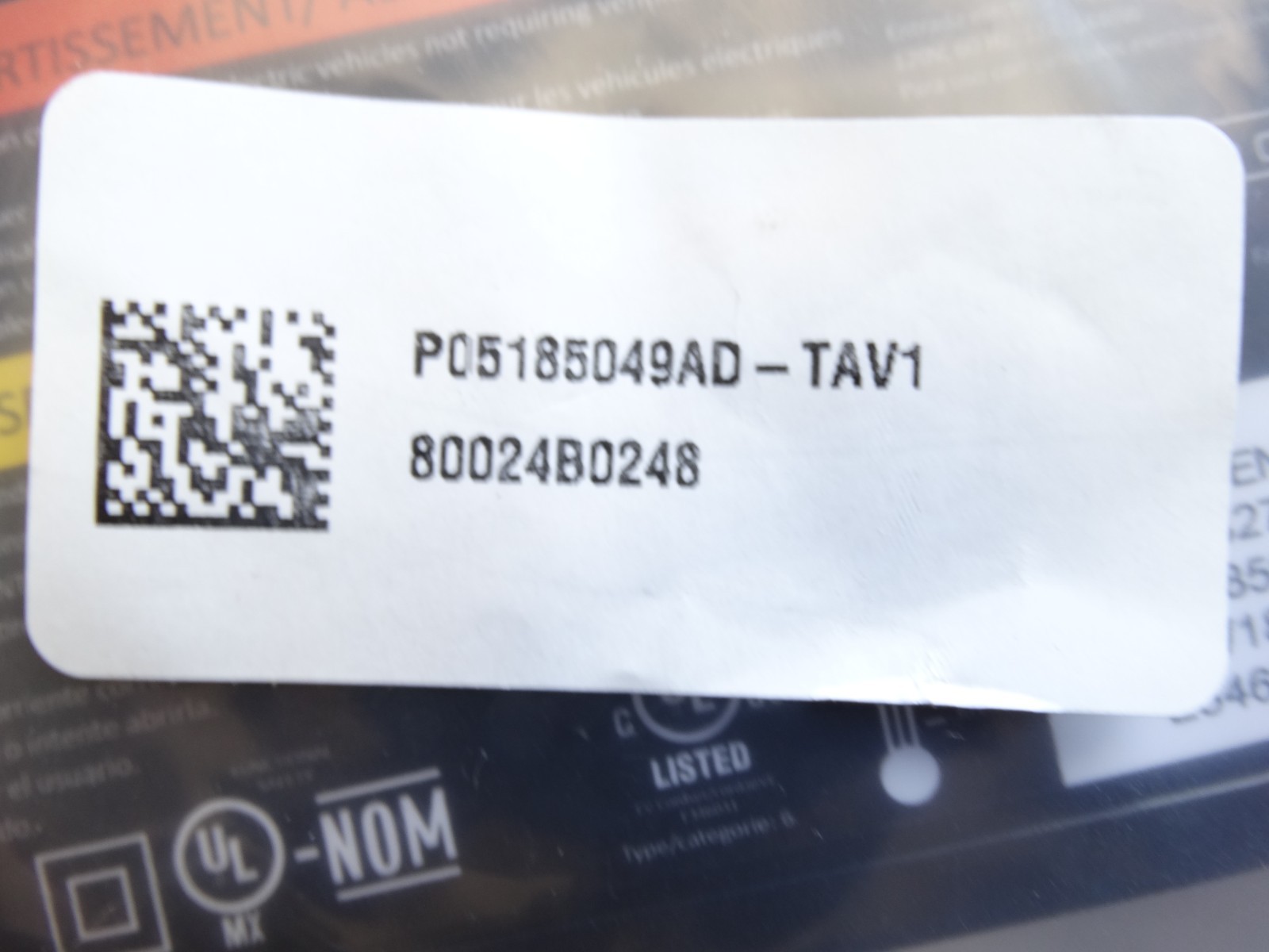 MOPAR 2024 2025 Jeep Wrangler 4XE Electric EV Charger Genuine OEM 05185049AD