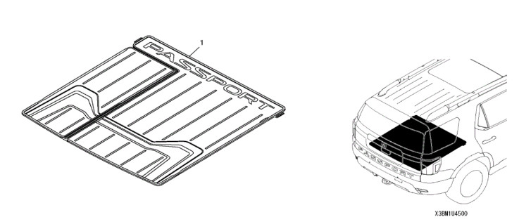 2026 Genuine Honda Passport Cargo Tray - OEM! NEW! 08U45-3BM-100