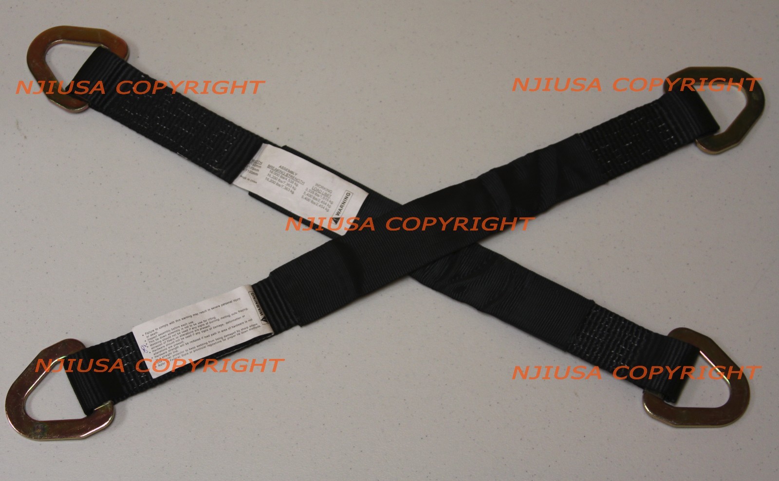 4x Sets Car Hauler Trailer Auto Tie Down Ratchet Tow Kit w/ 36" Axle Straps RED