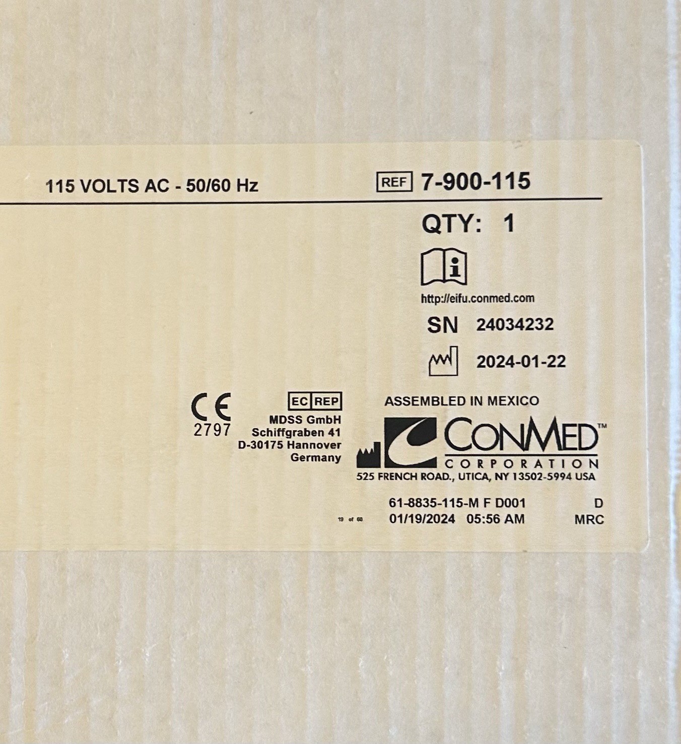 Conmed Hyfrecator 2000 Electrosurgical Unit (MFG 2024)