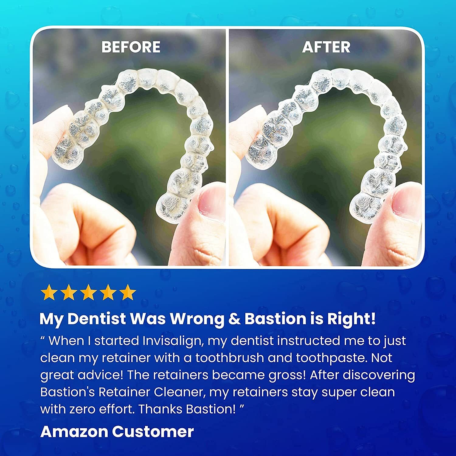 Retainer Cleaner & Denture Cleanser (180) Tablets by Bastion (6-Month Supply)