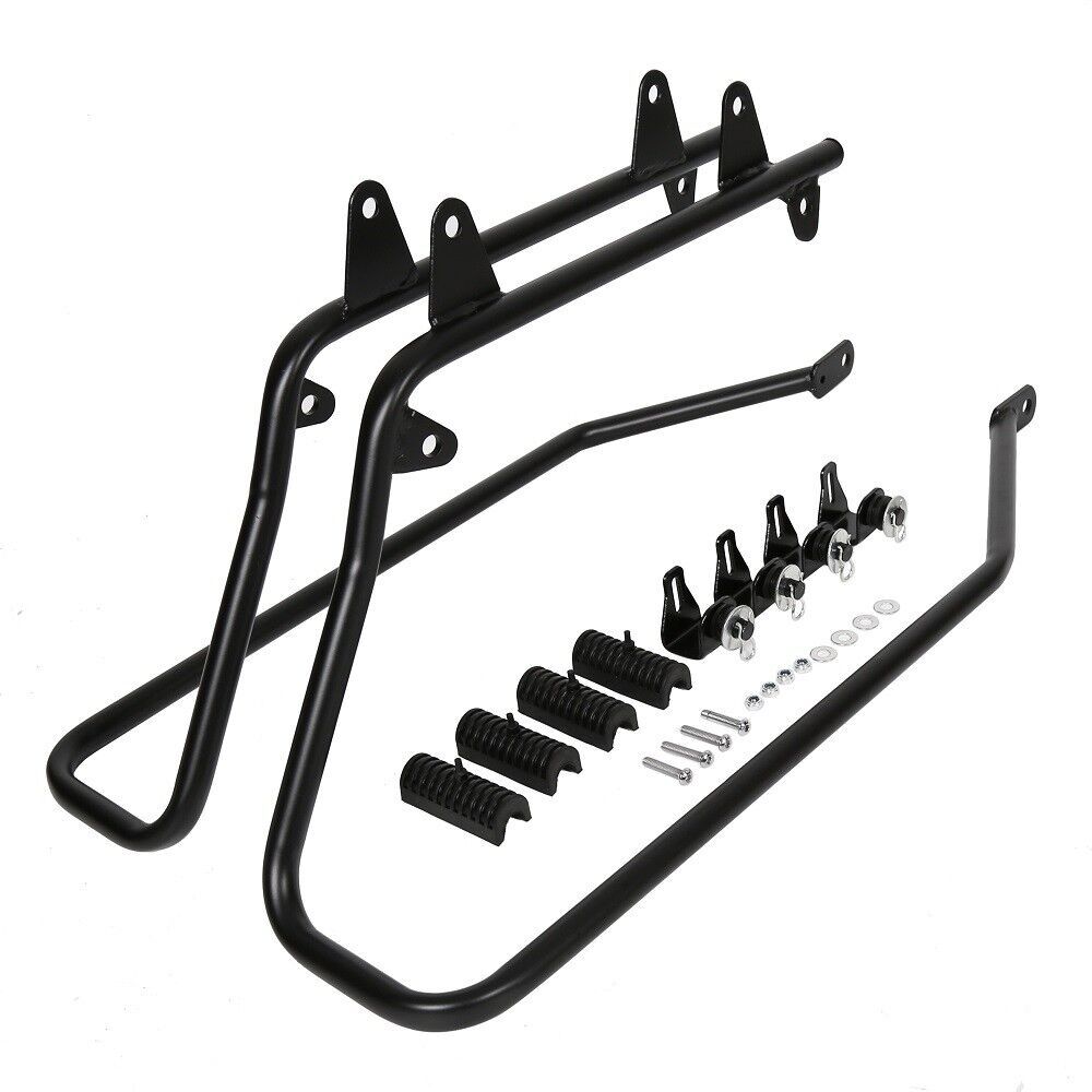For Harley Softail Heritage Hard Saddlebags Saddle Bags & Conversion Brackets