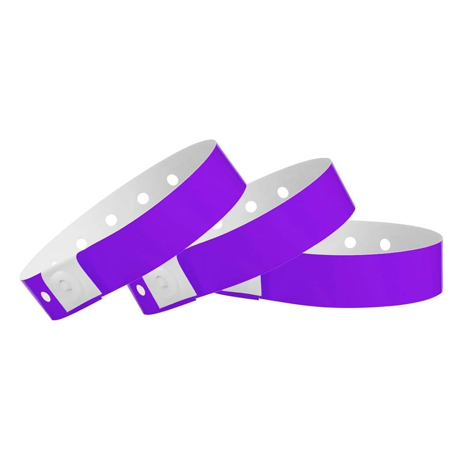 500 Premium Purple Plastic Secure Snap Wristbands - 500,