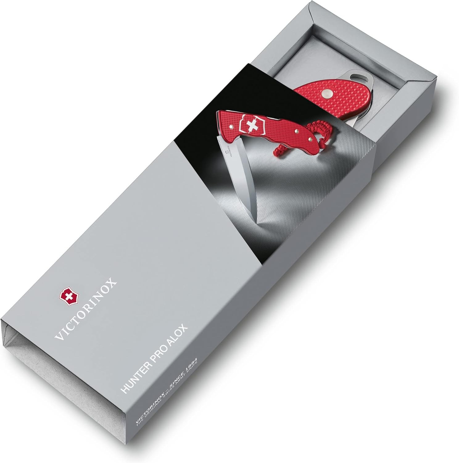 Victorinox Hunter Pro Red Alox Pocket Knife with Lanyard & Lock Blade 0.9415.20