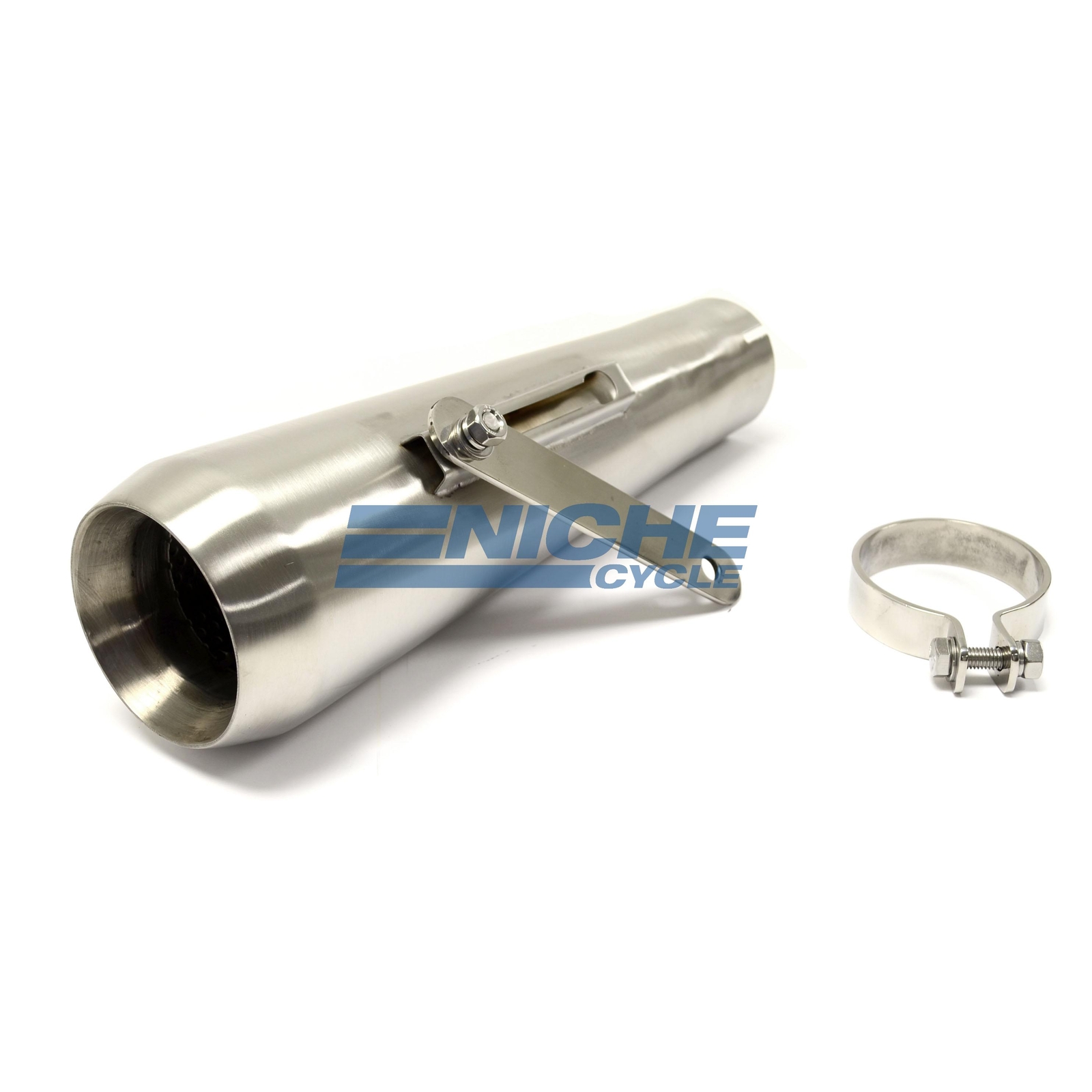 13" Big Mouth Stainless Steel Muffler w/ Bracket Reverse Cone  2.5"