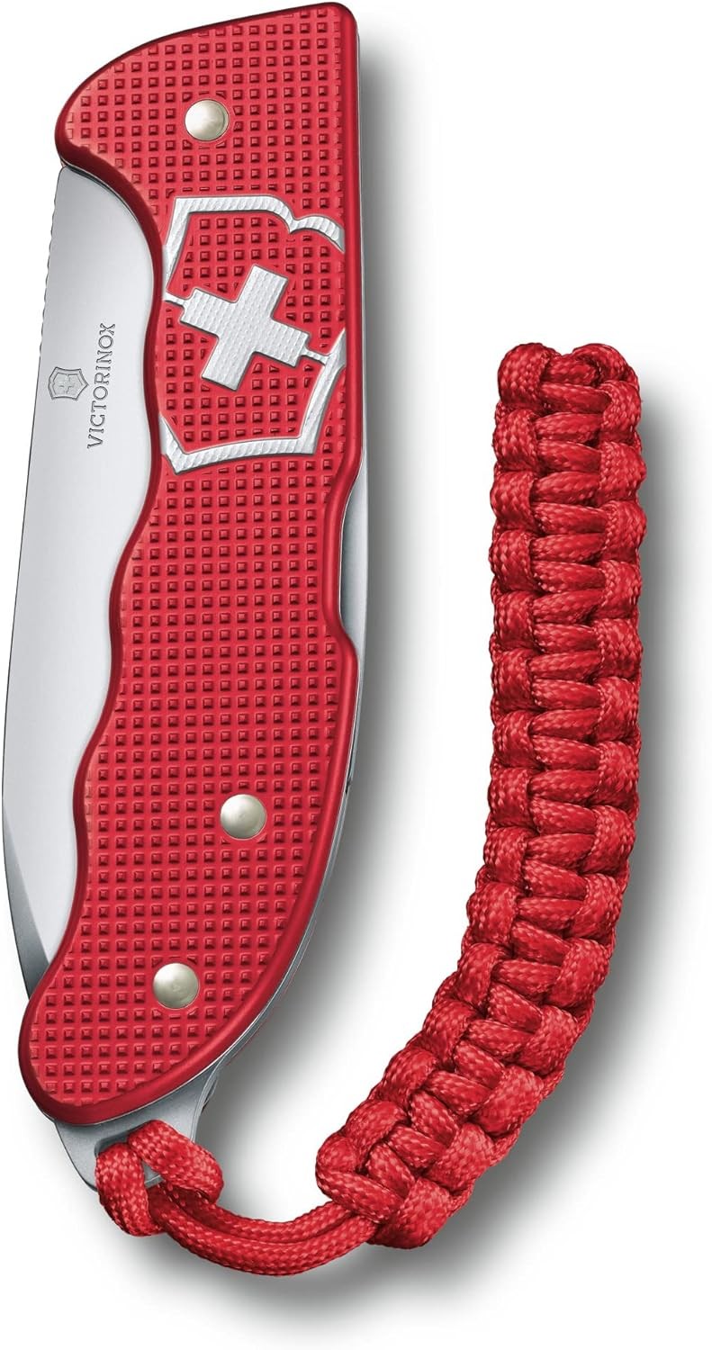 Victorinox Hunter Pro Red Alox Pocket Knife with Lanyard & Lock Blade 0.9415.20