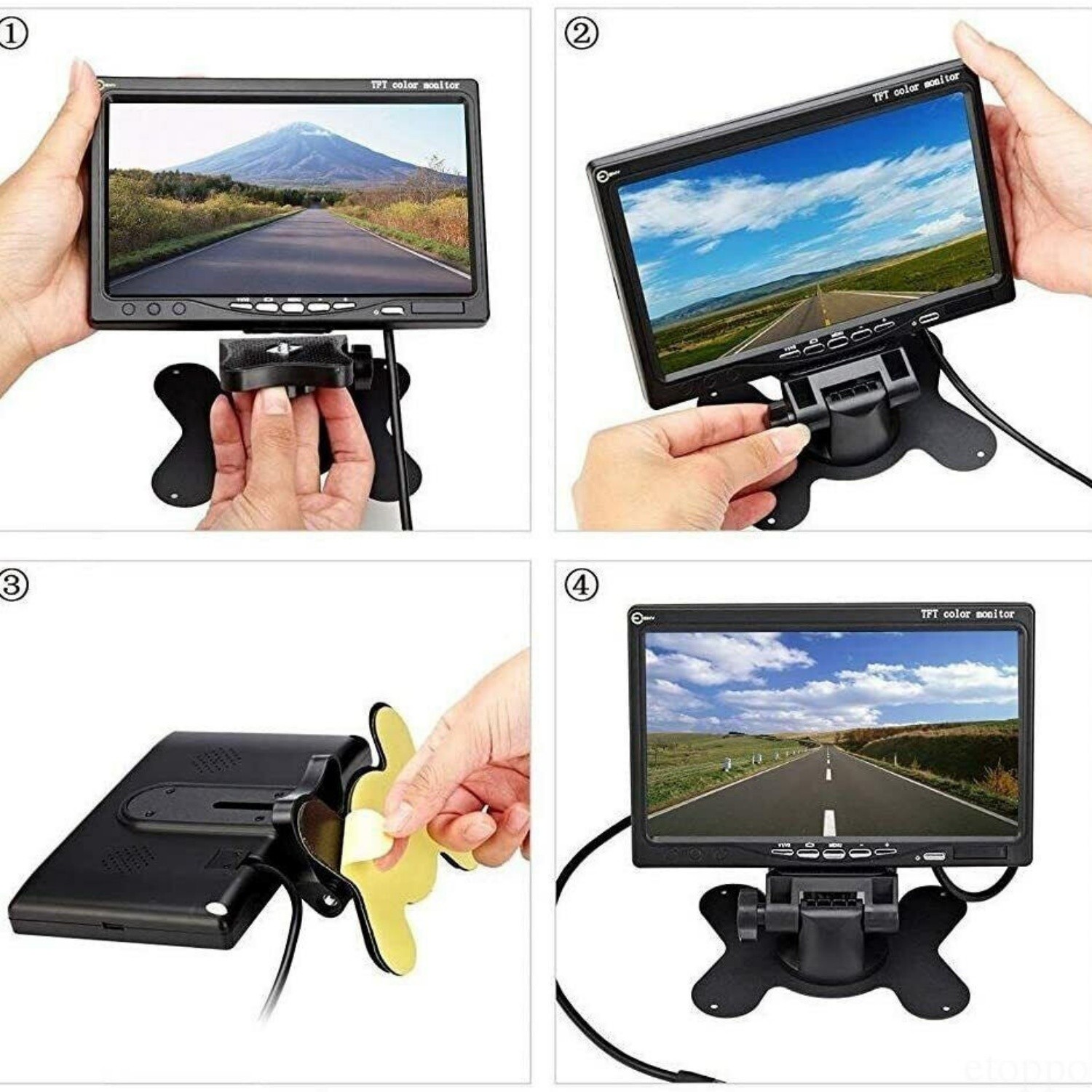 7'' Backup Camera and Monitor Kit System Back Parking Night Vision For Truck RV