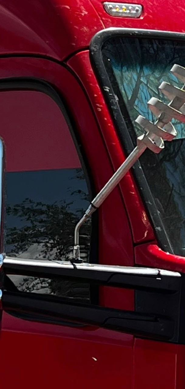 KENWORTH T680 Cb Radio Antenna BRACKET Cricket Style 45 degrees SS PAIR SET