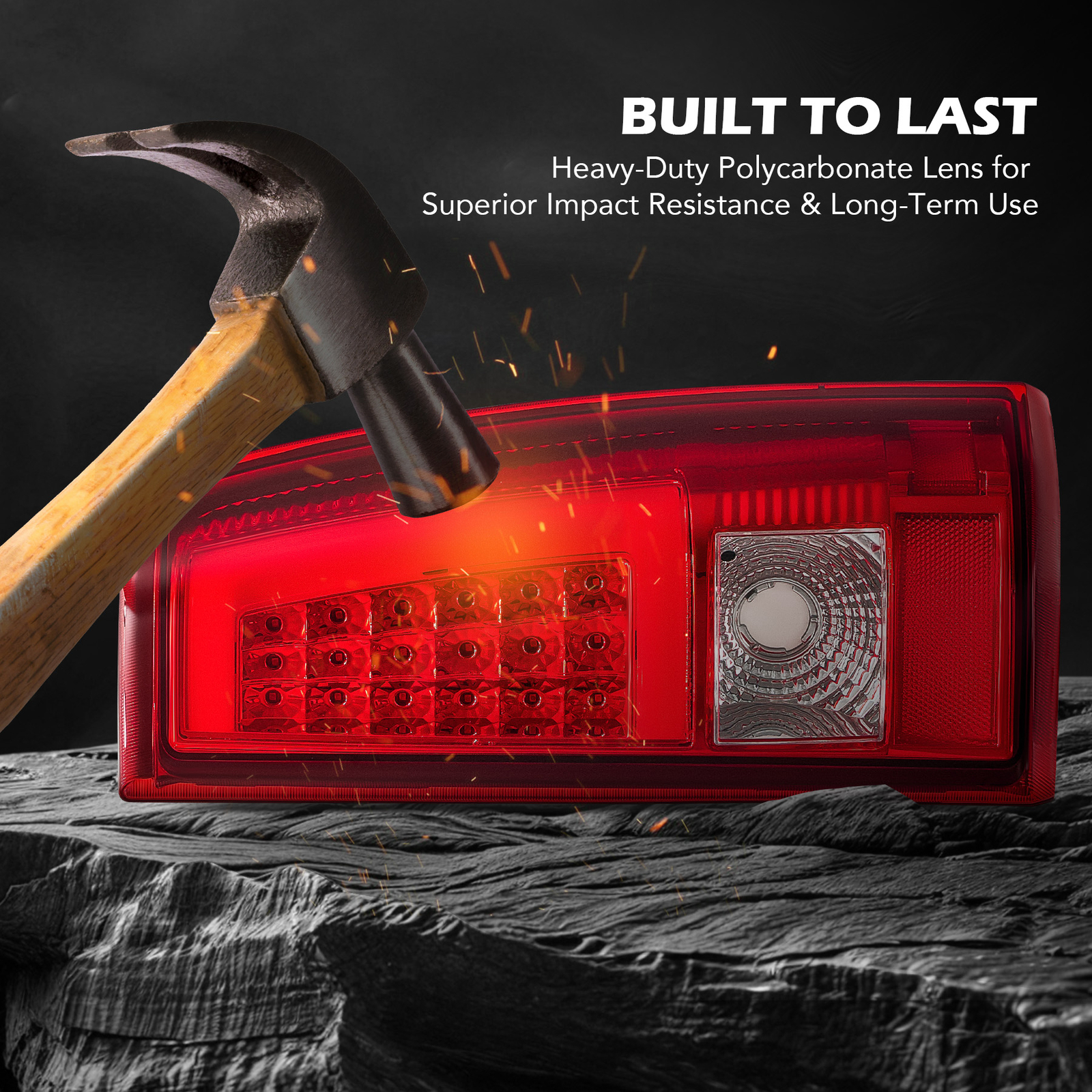 2003-2006 Chevy Silverado 1500 03-06 GMC Sierra Red LED Tail Lights Brake Lamps