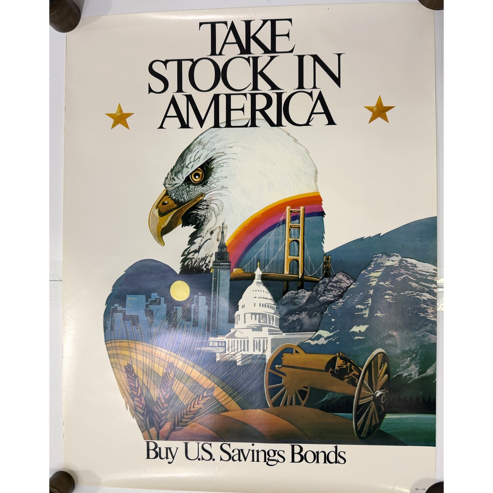 Vintage 1970s Take Stock In America US Savings Bonds 3 Poster Set GPO 1974 1976