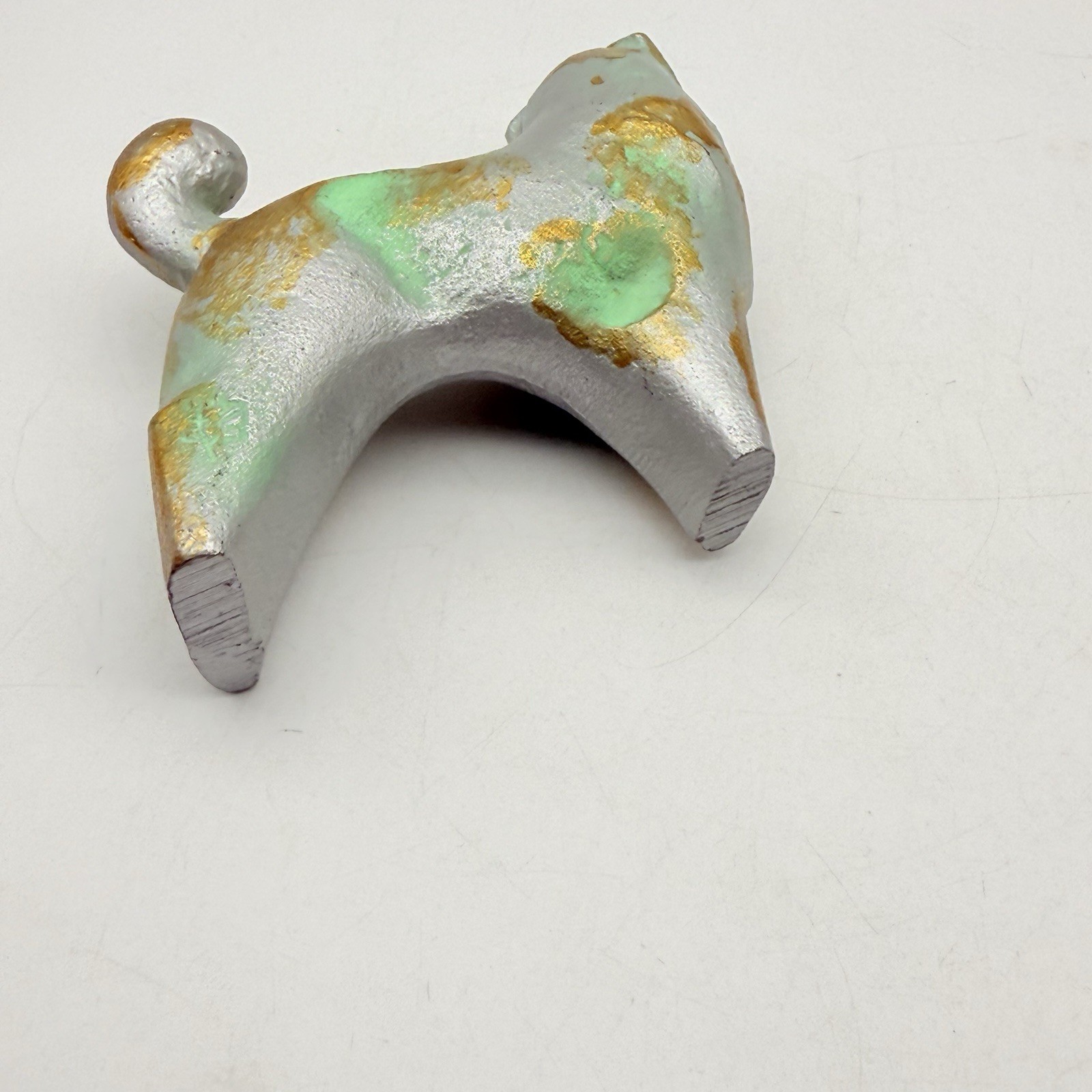 Vintage Signed Sotaro Saegusa Japanese Cast Iron Dog Sculpture