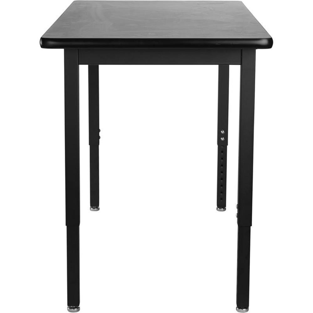 Pemberly Row 24x48" Metal Science Lab Table with HPL Top in Black