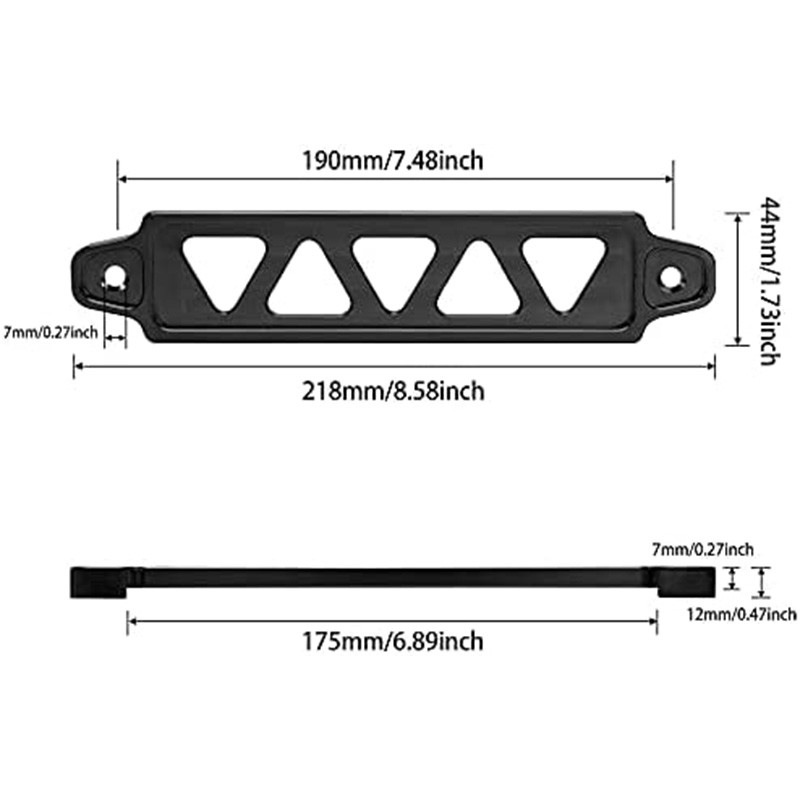 Speedy Black Billet Aluminum Car Battery Tie Down Holder Mount Bracket