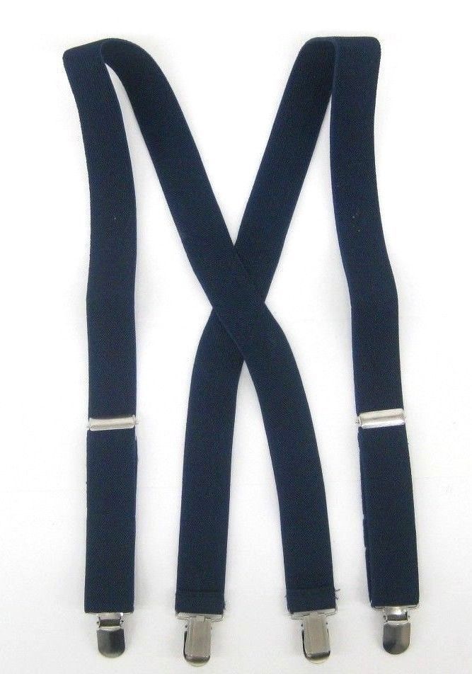 Boys Suspender Kids Children Toddler X Back Clip on Elastic Suspenders New