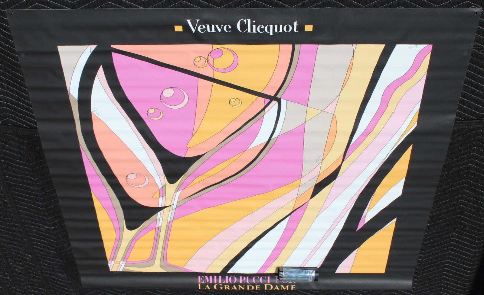 Rare Emilio Pucci Veuve Cliquot La Grande Dame champagne Banner sign fashion NOS