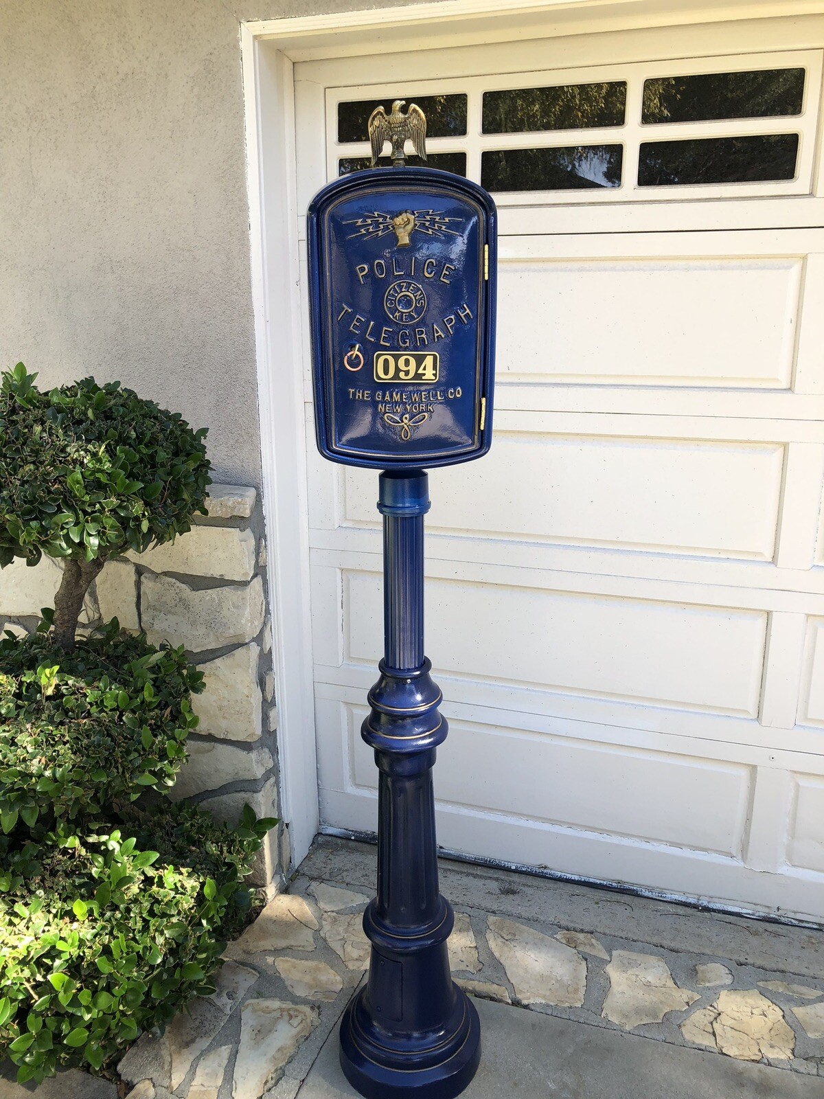 Post Pedestal for mounting a Police Gamewell Call Box