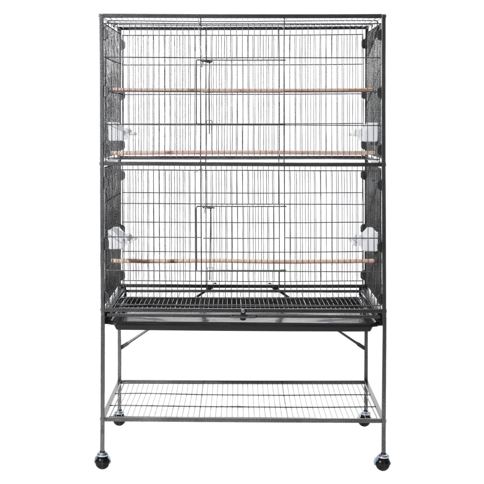 VEVOR Bird Cage Bird Flight Cage 36.6 x 22.8 x 59.5 inch Wrought Iron Perches