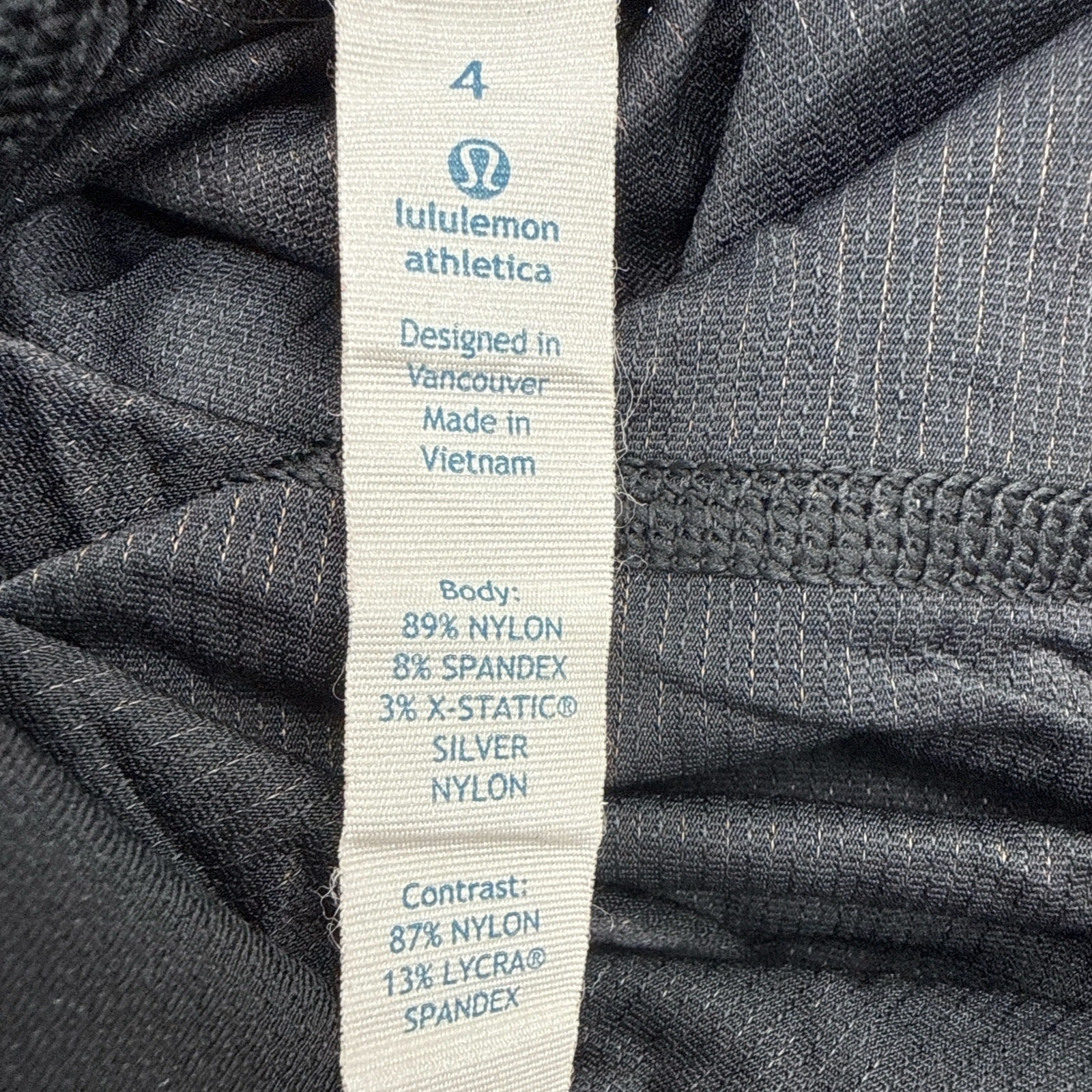 Lululemon Black Long Athletic Tank Top Size 4 Built In Bra Drawstring Hem