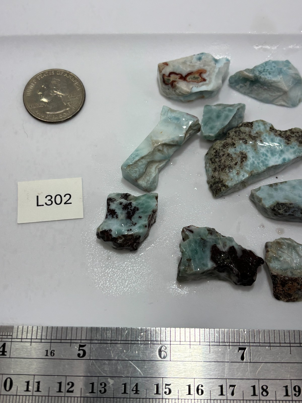 Larimar slabs Lapidary Carving Cabbing Lapidary Combo Ship Avail