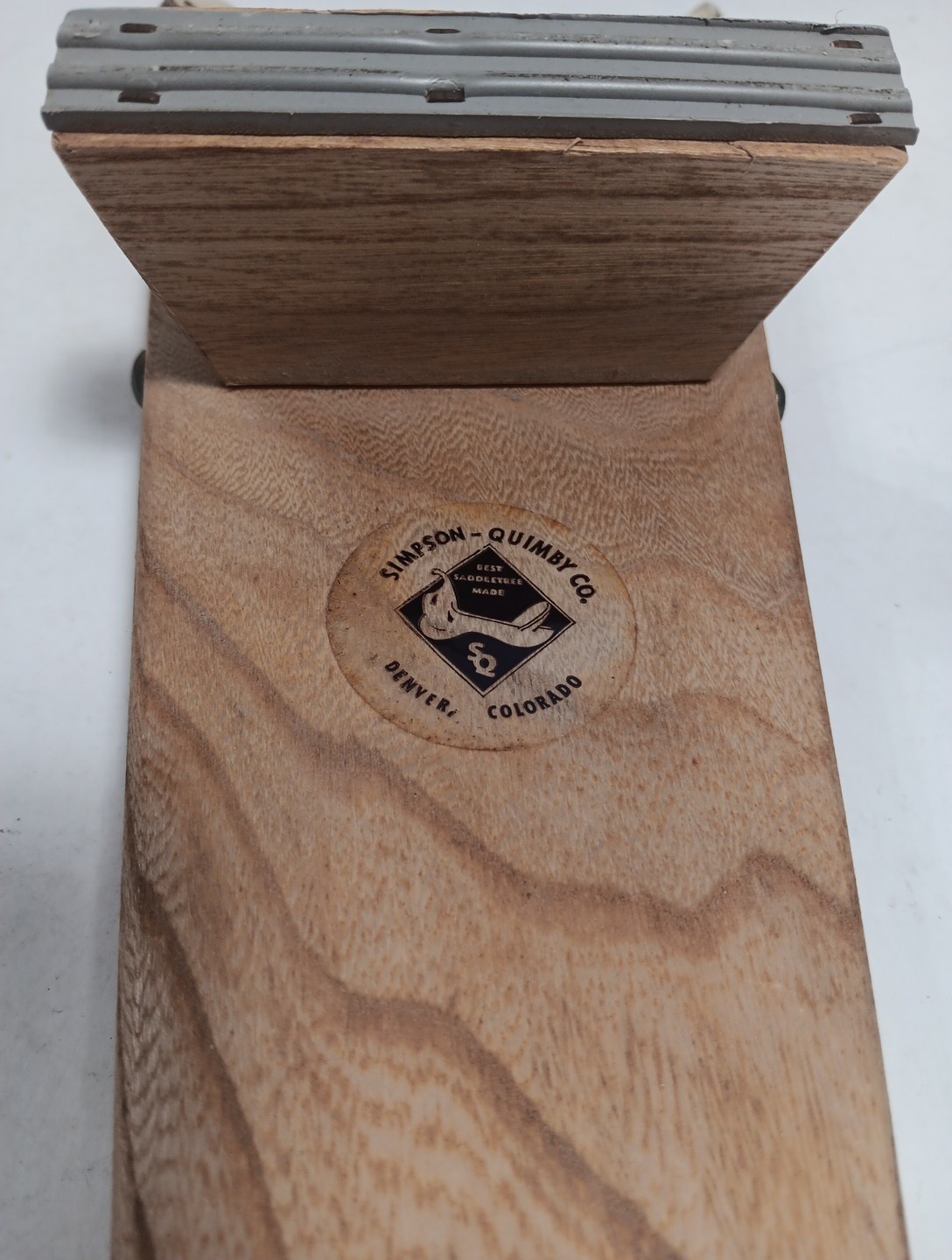SIMPSON-QUIMBY CO Wooden Cowboy Boot Jack Leather Shoe Remover Denver Colorado