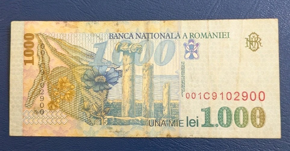 Romania P-106 1000 Lei Year 1998 Banknote