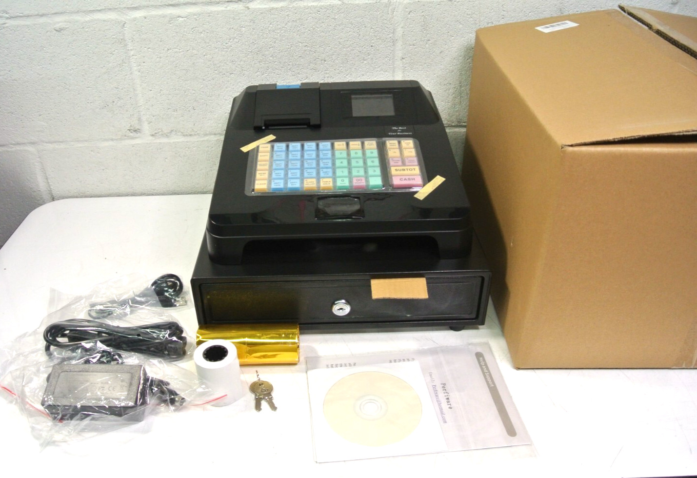 Perfiware Cash Register with Cash Drawer & Receipt Printer HS71-80UB