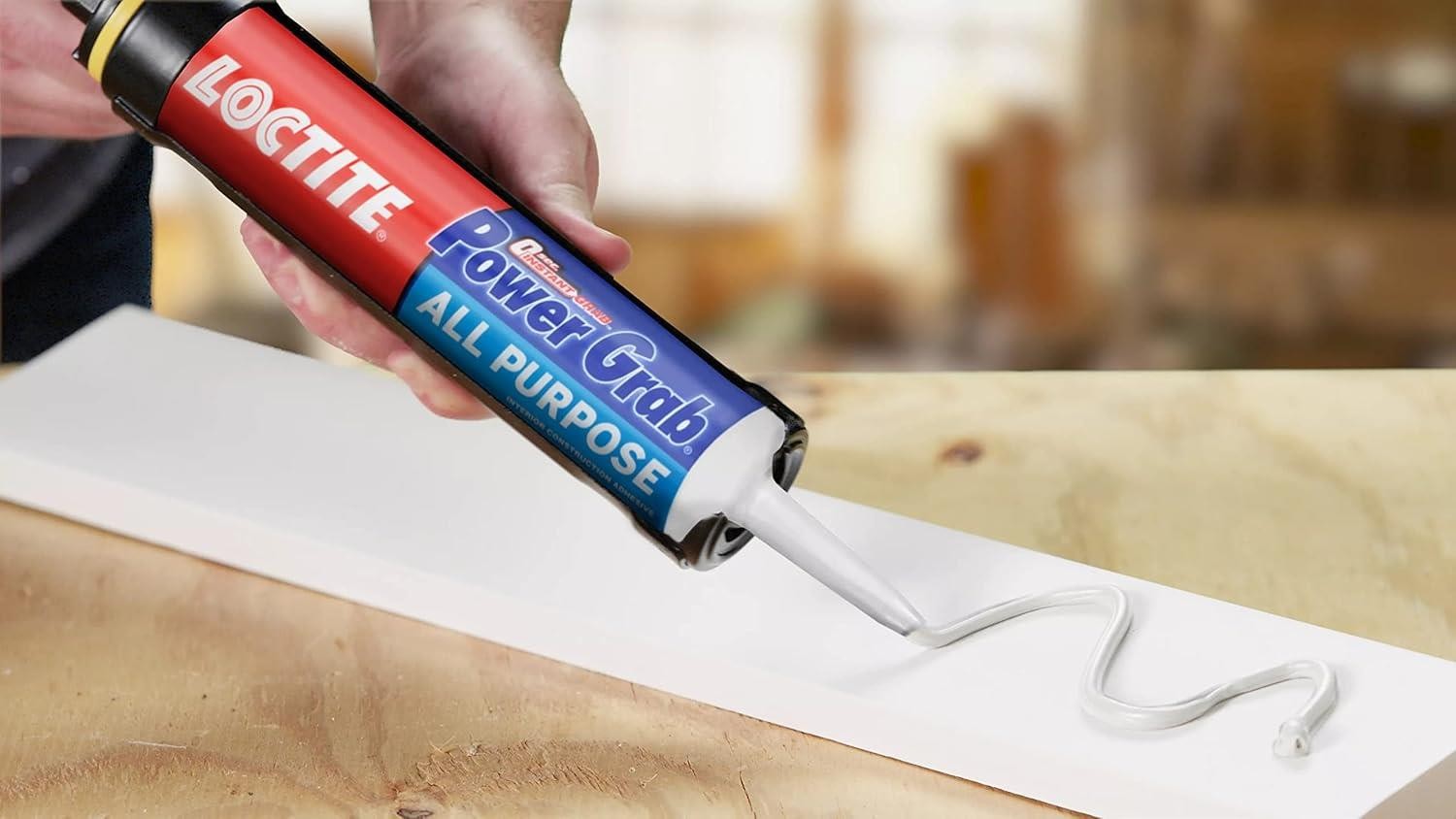 Loctite Power Grab All Purpose, White Construction Adhesive, 9 fl oz Cartridge