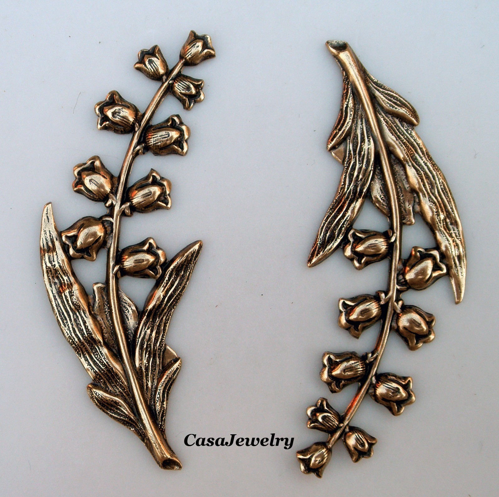 #5029 ANTIQUED GOLD LILY OF THE VALLEY COMPONENT